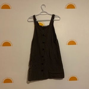 Impeccable Pig Gray Overall Dress with Pockets
